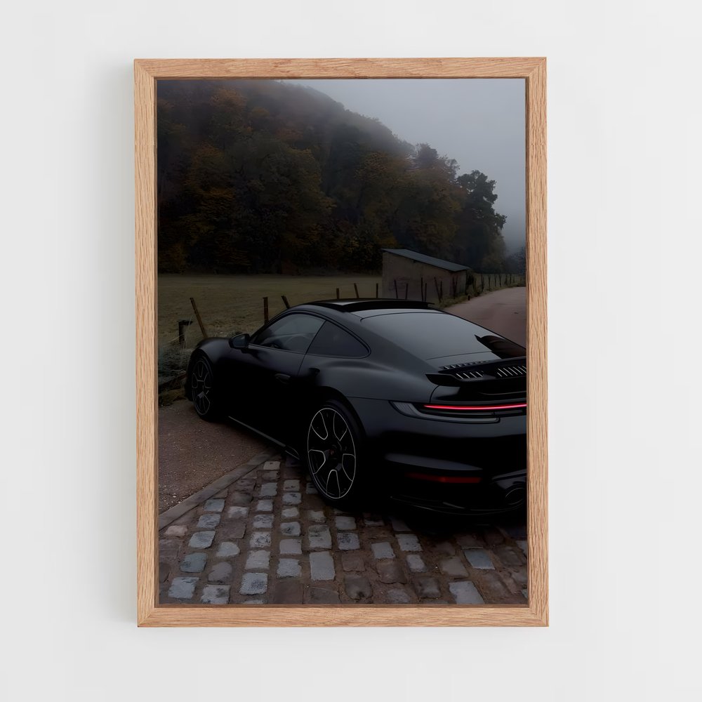 Poster Carrera Noire – affiche Porsche (vue 4)